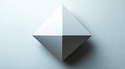 Minimalist Geometric Diamond Shape on Textured Pale Blue Background