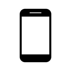 Mobile phone smartphone icon vector illustration. black icon