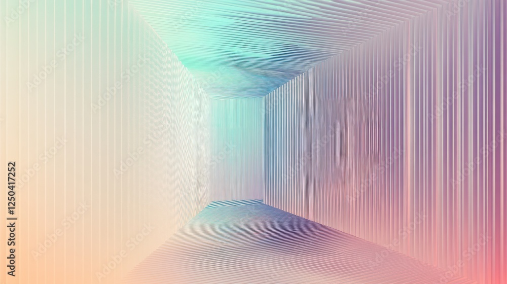Poster abstract gradient striped background with geometric perspective effect
