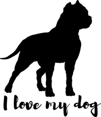 dog silhouette, dog, dog breeds, logo, vector, silhouette, i love my dog, animal, illustration, icon, sign, design, black, symbol, pet, love
