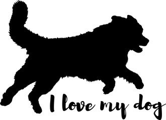 dog silhouette, dog, dog breeds, logo, vector, silhouette, i love my dog, animal, illustration, icon, sign, design, black, symbol, pet, love
