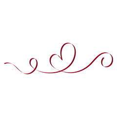 Valentine love ribbon