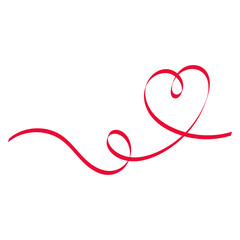 Valentine love ribbon