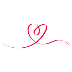 Valentine love ribbon