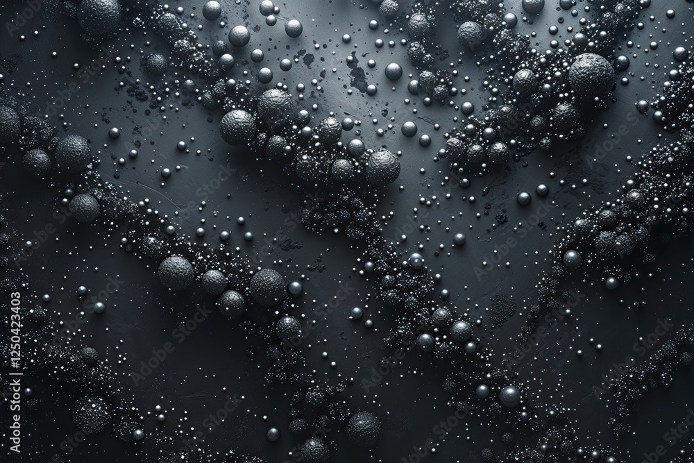 Poster abstract particle textures on a shadowy field with grime effect