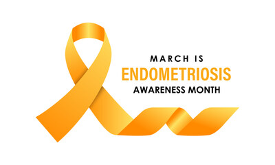Endometriosis Awareness Month is observed every year in March to raise awareness about endometriosis, a chronic and often painful condition. Chronic pelvic pain, painful periods. Vector illustration.