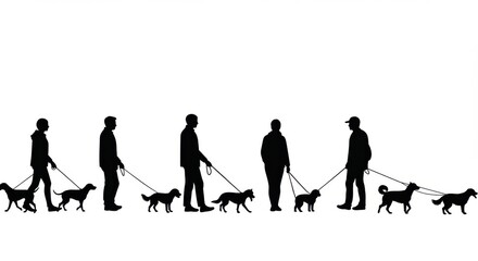 People walking dogs icon