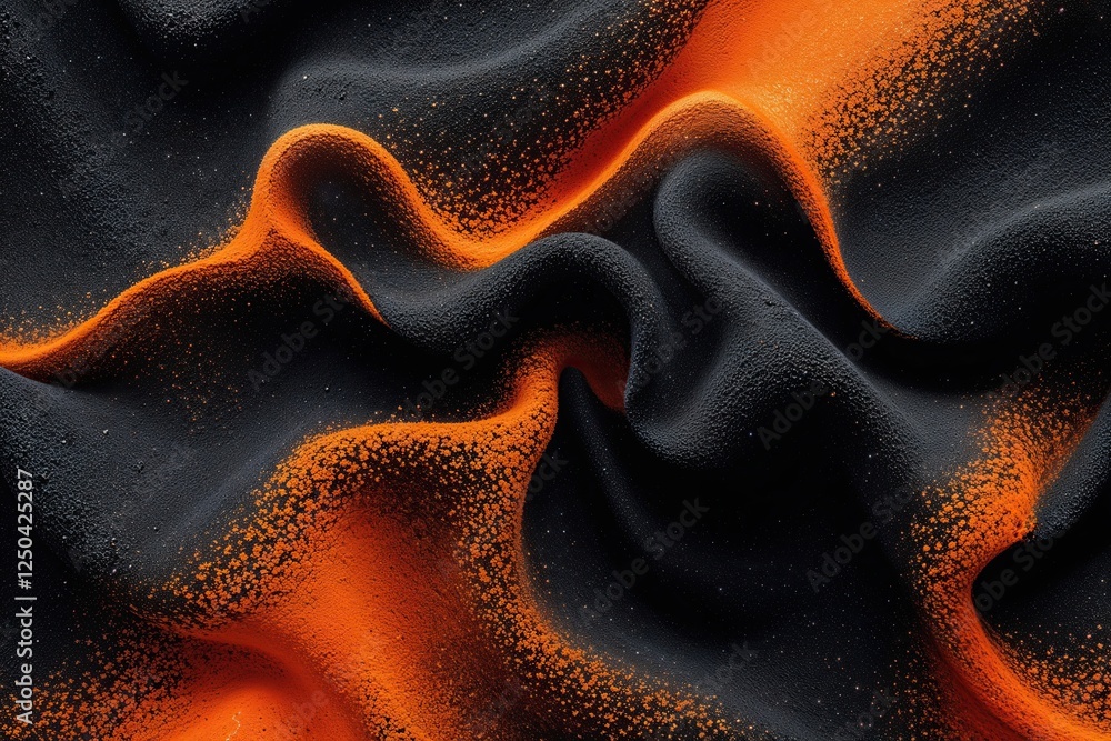 Poster abstract grainy background with dynamic orange and black gradient texture