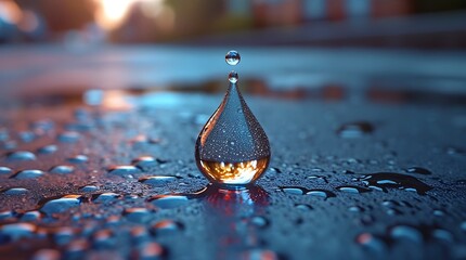 Water Drop Reflections for Sustainable Business Growth Initiatives