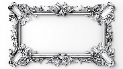 Ornate Vintage Decorative Frame with Intricate Baroque Design