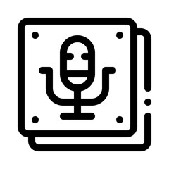 Podcast app line icon