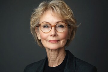 Fototapeta premium Elegant older woman exuding confidence and wisdom