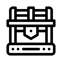 Treasure chest line icon