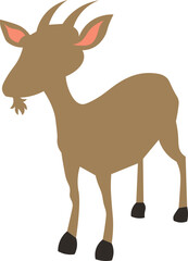 vector illustration of a goat