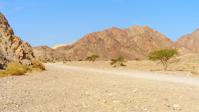 Shlomo Valley landscape in Eilat desert mountains