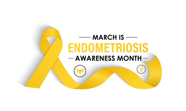 Endometriosis Awareness Month is observed every year in March to raise awareness about endometriosis, a chronic and often painful condition. Chronic pelvic pain, painful periods. Vector illustration.