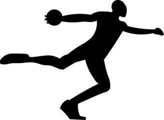 silhouette of a man running