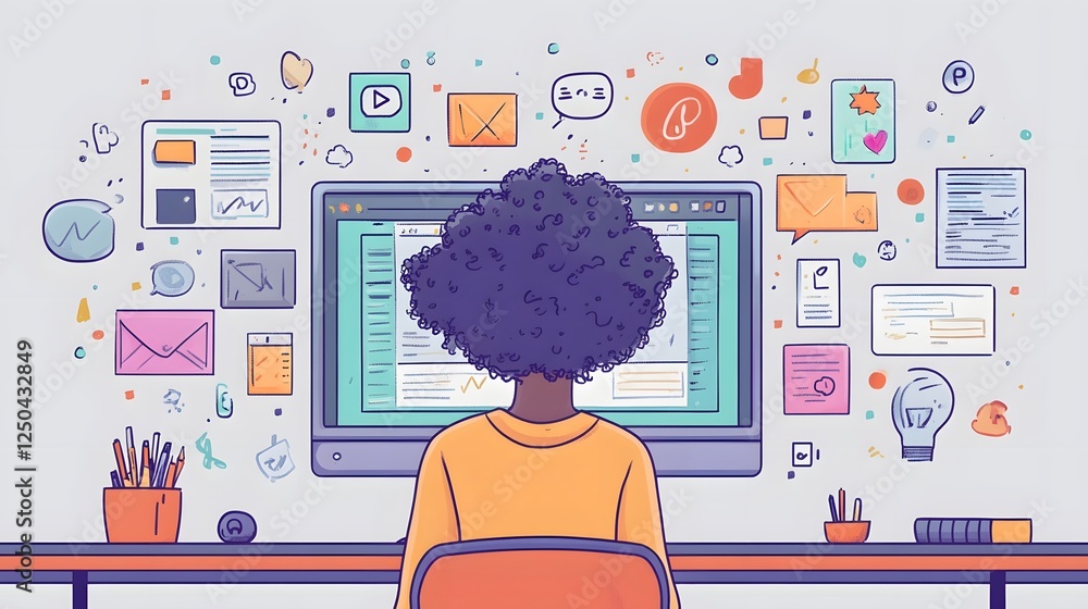 Leinwandbilder The Modern Digital Workspace Powering Productivity and Innovation A Desk Setup Filled with Cutting Edge Technology Enabling Focused Work Collaborative Thinking and Boundless Creativity