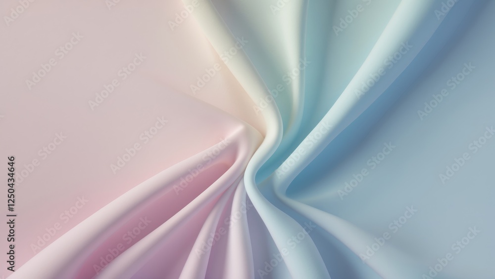 Poster soft pastel abstract fabric texture blending gentle hues for minimalist backgrounds and calming desi
