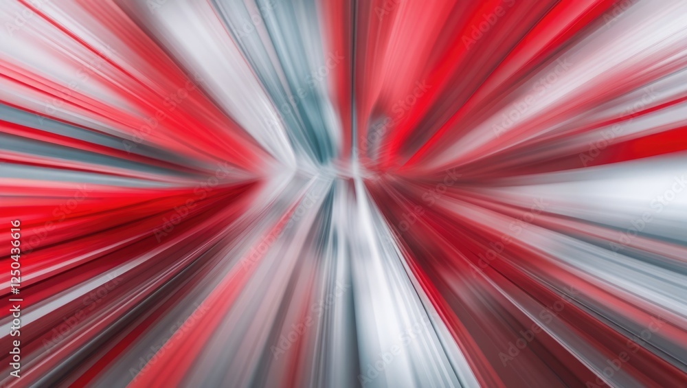Poster dynamic abstract background featuring vibrant red and white blurred stripes creating a sense of move