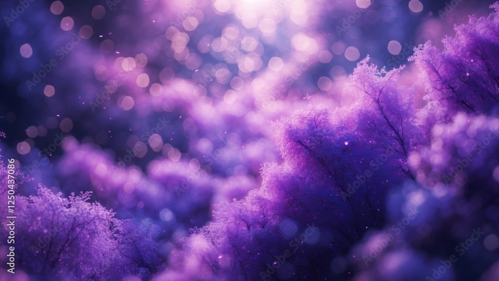 Poster enchanting purple bokeh background with ethereal lighting creating a dreamy abstract atmosphere idea