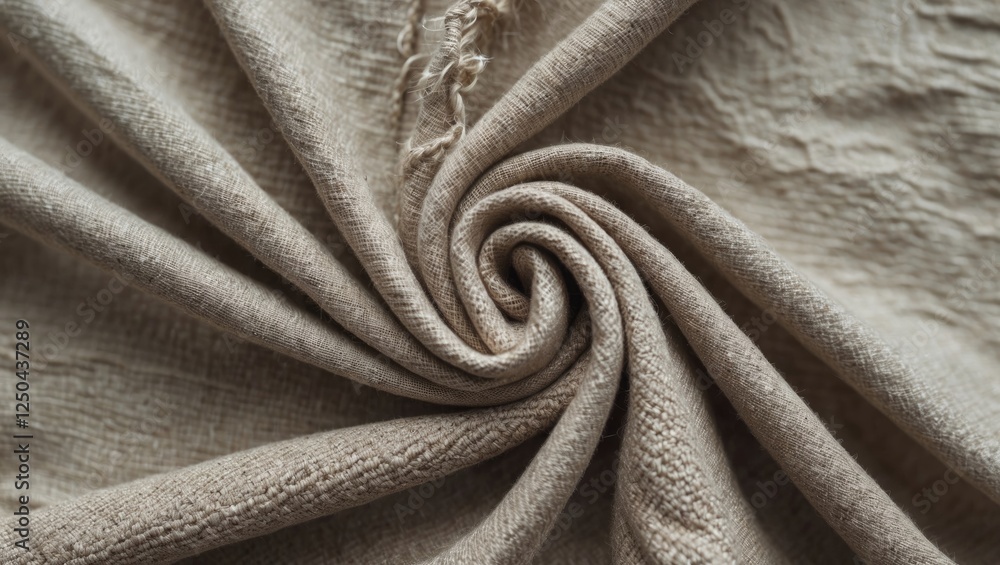 Poster natural linen fabric close-up with intricate texture ideal for design projects and backgrounds. perf