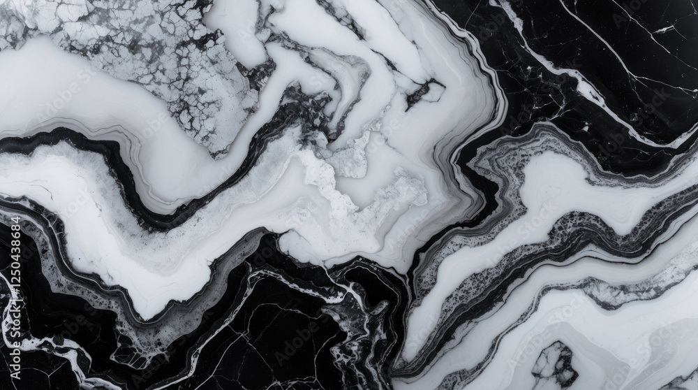 Poster elegant black and white abstract marble pattern for sophisticated backgrounds and modern design elem