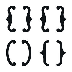 Collection of Decorative Black and White Ornate Frames