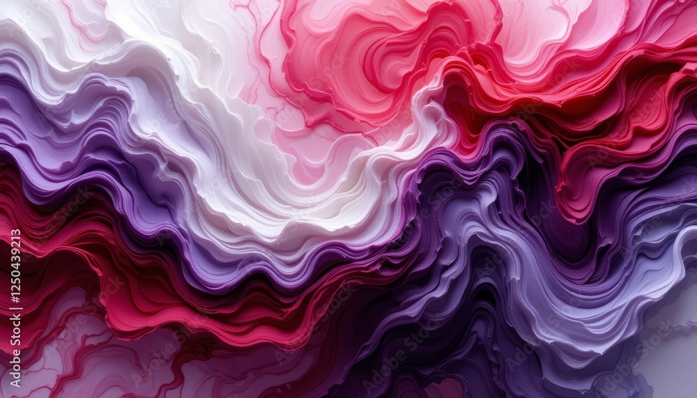 Poster abstract white pink background with waves patterns in a valentines design