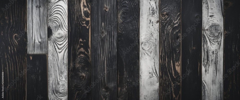 Poster modern abstract black and white teak wood texture pattern for elegant backgrounds or design projects