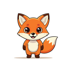 Cute wolf Cartoon Vector Icon Illustration Animal Nature Icon Concept Isolated Premium Vector