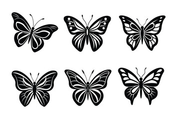 set of vector butterflies isolated, silhouette butterfly vector silhouette clipart, clipart butterfly, clipart vector, vector silhouette, bundle butterfly silhouette clipart, clipart butterfly bundle