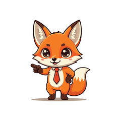 Obraz premium Cute wolf Cartoon Vector Icon Illustration Animal Nature Icon Concept Isolated Premium Vector