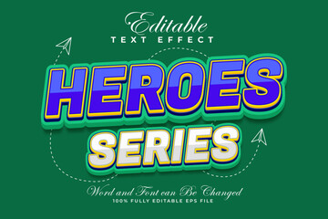 Obraz premium Heroes Series 3D Editable Text Effect