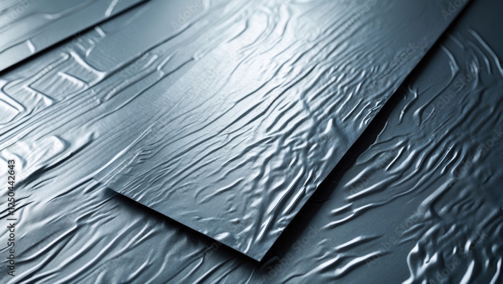 Poster textured aluminum sheets with a reflective surface showcasing intricate patterns suitable for indust