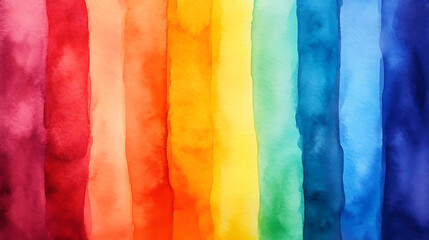 Variegated rainbow watercolor gradient art texture on paper. Creative artistic background 