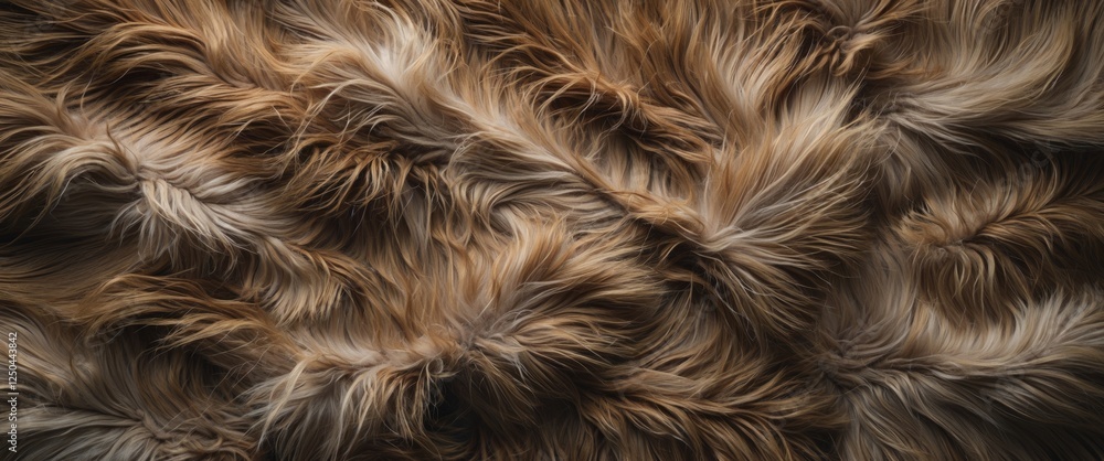 Poster textured fur background in warm tones showcasing intricate patterns and soft strands ideal for desig