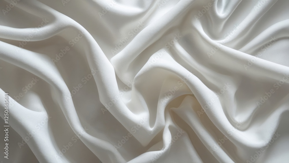 Aufkleber soft flowing white fabric texture with gentle waves ideal for elegant backgrounds and design project