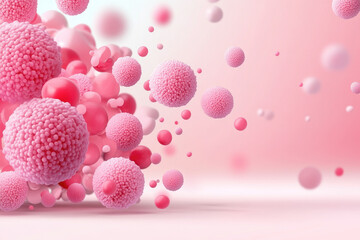 Illustrating tumor angiogenesis blood vessels nourishing cancer cells in a flat design environment