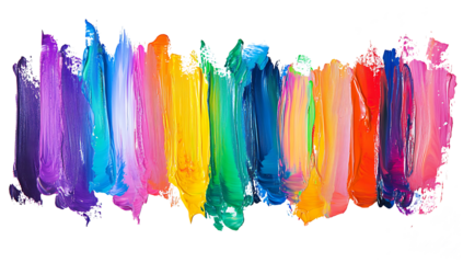 colorful watercolor paint splashes isolated on white background PNG.AI GENERATED