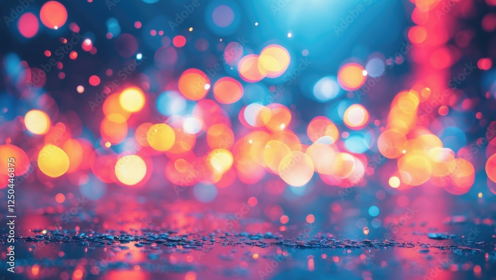 Poster vibrant abstract bokeh background with colorful lights and soft focus for text overlay and design el