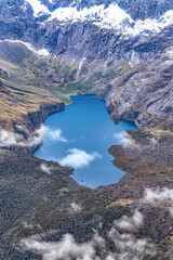 Mountain Lake near Korako Glacier, South Island, New Zealand, Oceania.