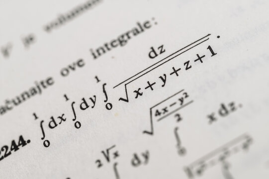 Mathematical Formulas and Equations in Textbooks Featuring Integrals, Square Roots, and Parametric Functions