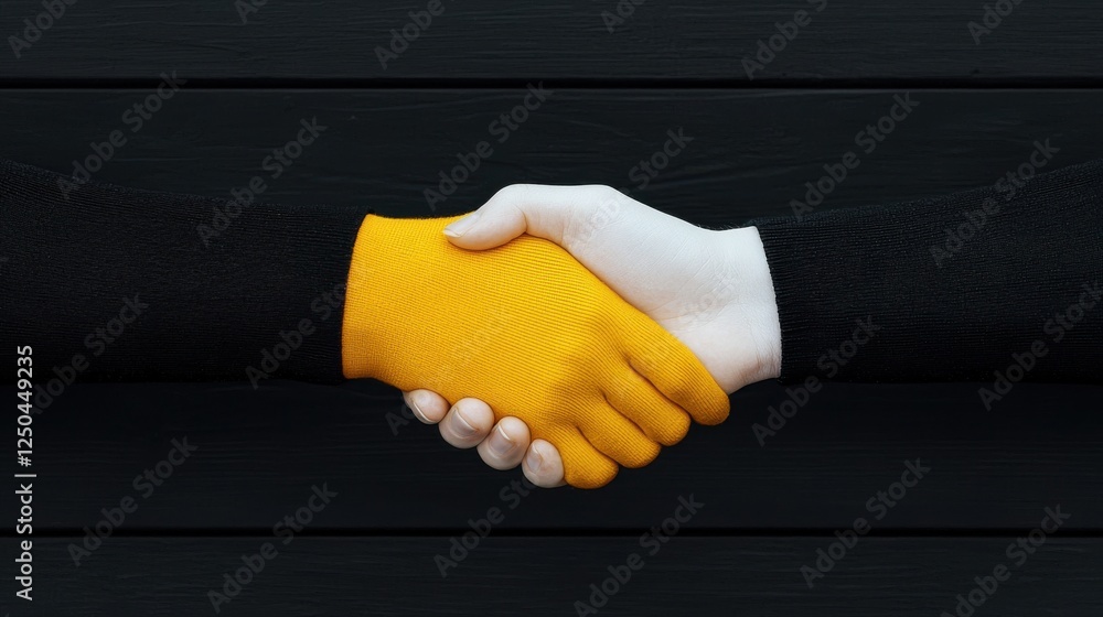 Aufkleber collaborative business partnership office image of a handshake professional setting focus on unity c