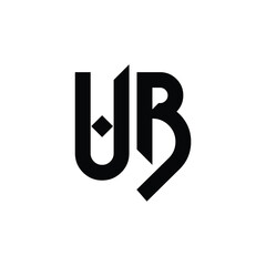 UB monogram logo design letter text name symbol monochrome logotype alphabet character simple logo