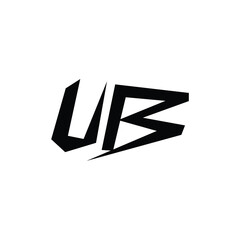 UB monogram logo design letter text name symbol monochrome logotype alphabet character simple logo