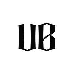 UB monogram logo design letter text name symbol monochrome logotype alphabet character simple logo