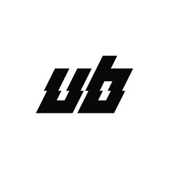 UB monogram logo design letter text name symbol monochrome logotype alphabet character simple logo