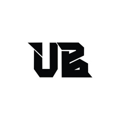 UB monogram logo design letter text name symbol monochrome logotype alphabet character simple logo