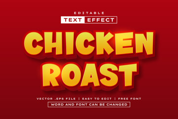 Chicken Roast 3D Editable Text Effect